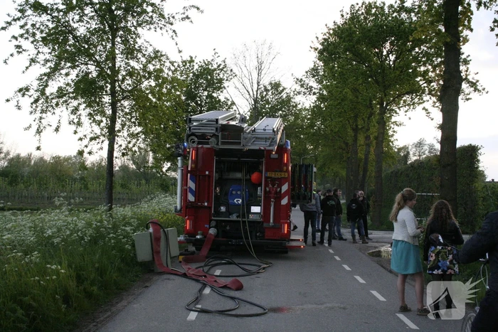Brand in woning met rieten dak
