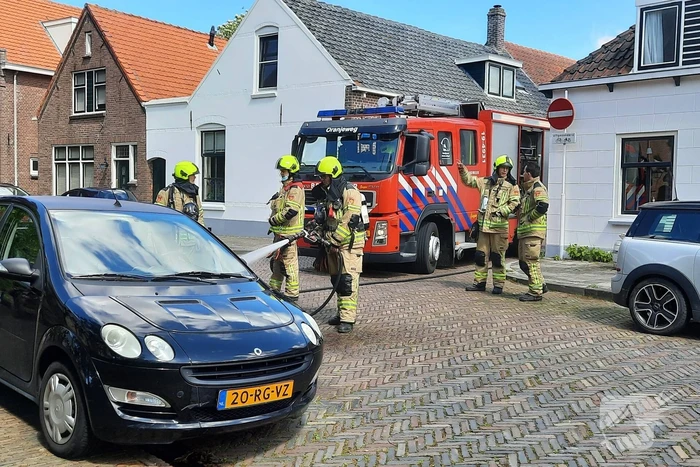 Remschijf auto vat vlam