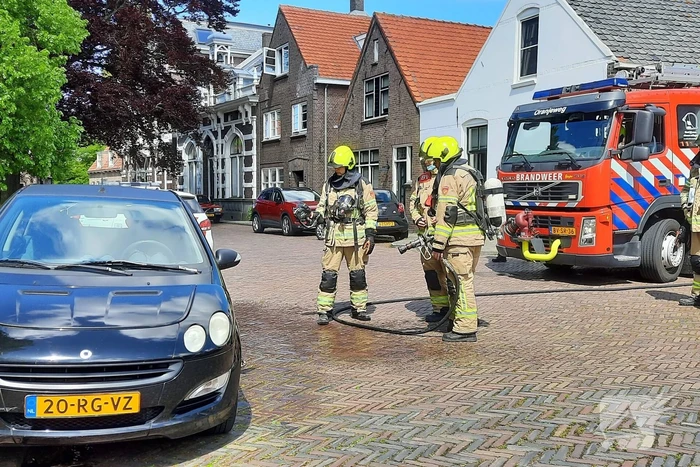 Remschijf auto vat vlam