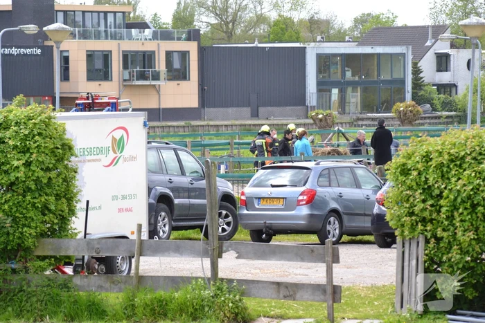 Brandweer bevrijdt paard Zorgmanege Grenzeloos