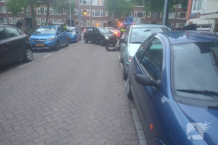 Auto crasht na politieachtervolging