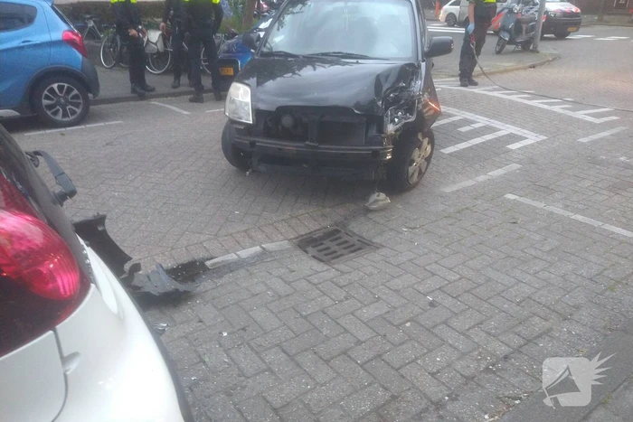Auto crasht na politieachtervolging