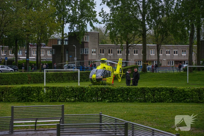 Traumahelikopter voor incident in woning