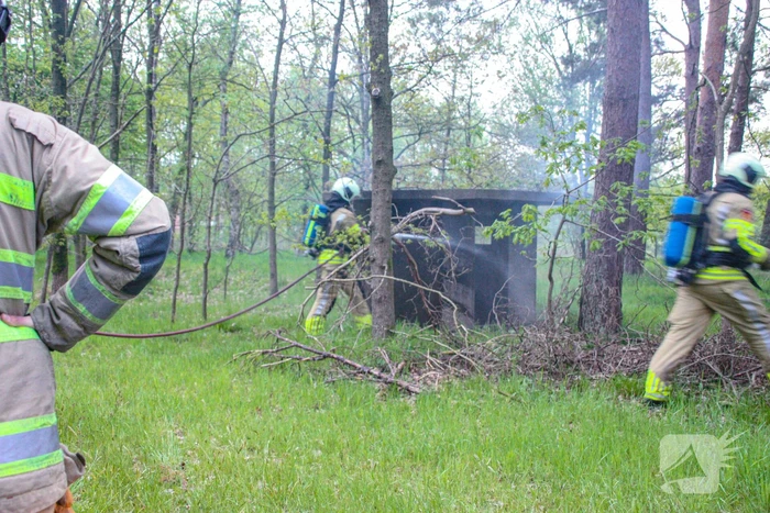 Brand in bunker op militaire vliegbasis