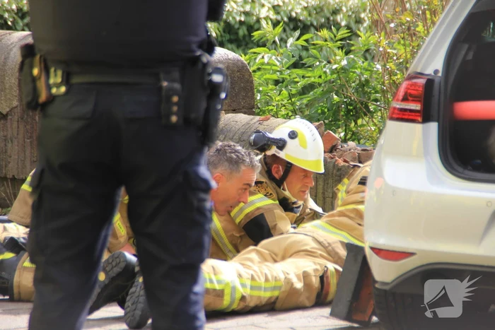 Persoon bekneld na eenzijdig ongeval