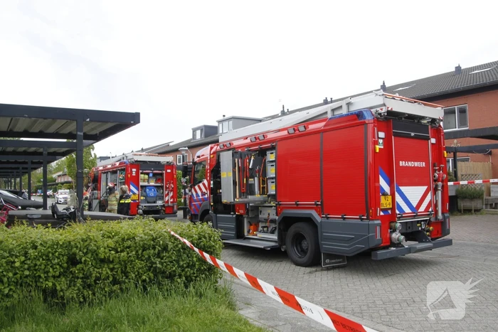 Inzet hulpdiensten bij woningbrand