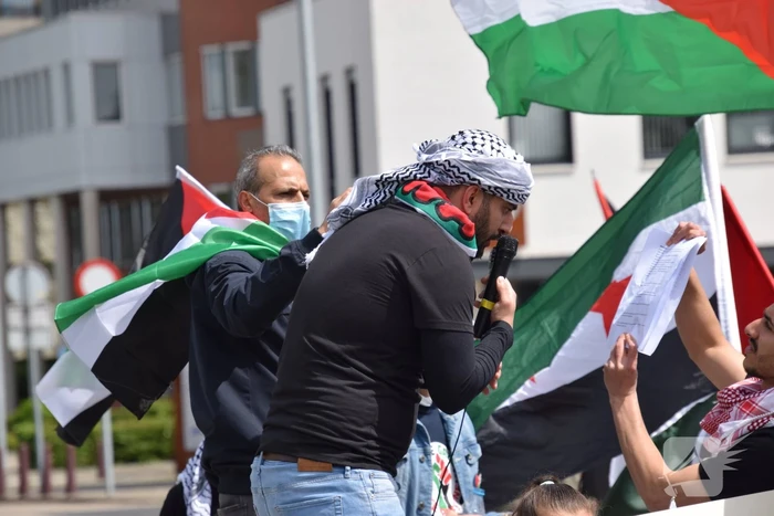 Politie houdt toezicht bij demonstratie