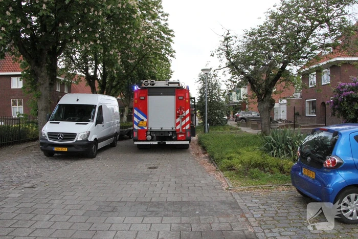 Gasleiding geraakt bij graafwerkzaamheden