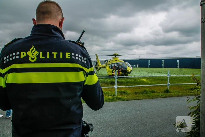 Traumahelikopter voor incident op straat