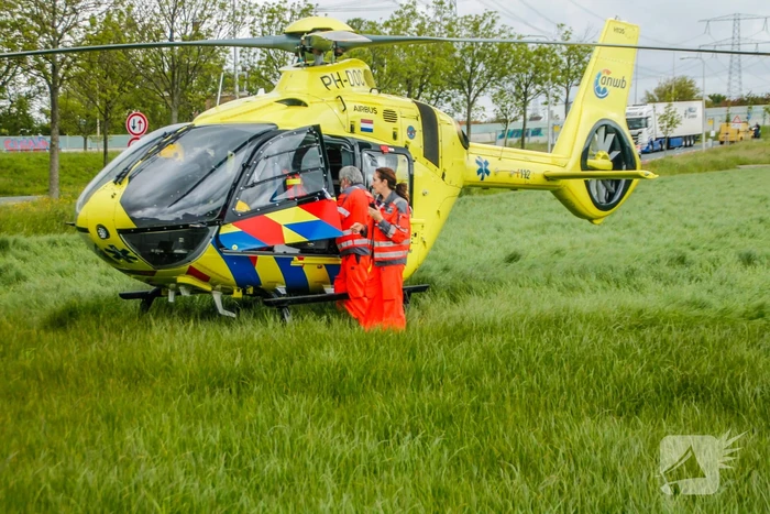 Traumahelikopter voor incident op straat