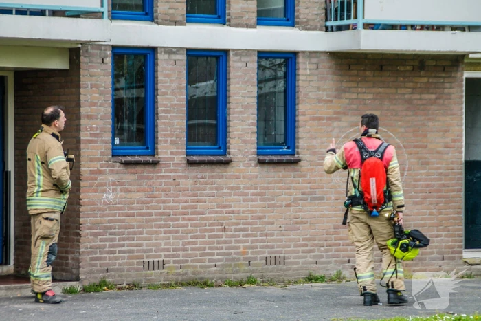 Brand in kelderbox van portiekwoning
