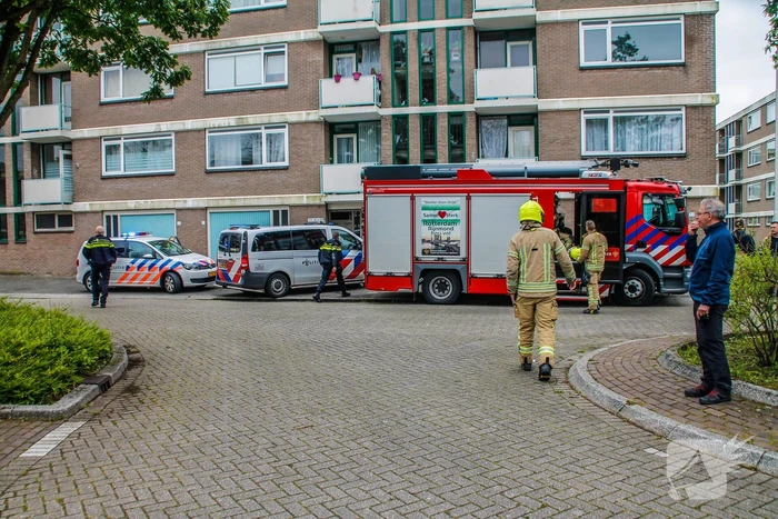 Brand in kelderbox van portiekwoning