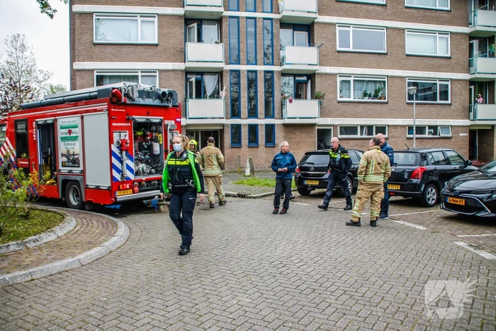 Brand in kelderbox van portiekwoning