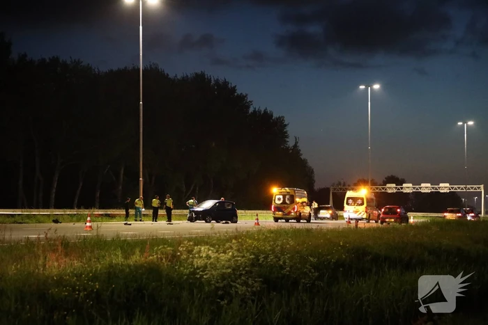 Flinke schade na eenzijdige aanrijding op snelweg