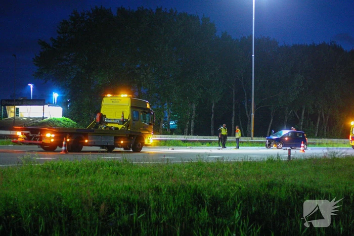 Flinke schade na eenzijdige aanrijding op snelweg
