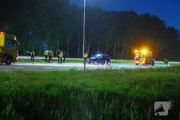 Flinke schade na eenzijdige aanrijding op snelweg