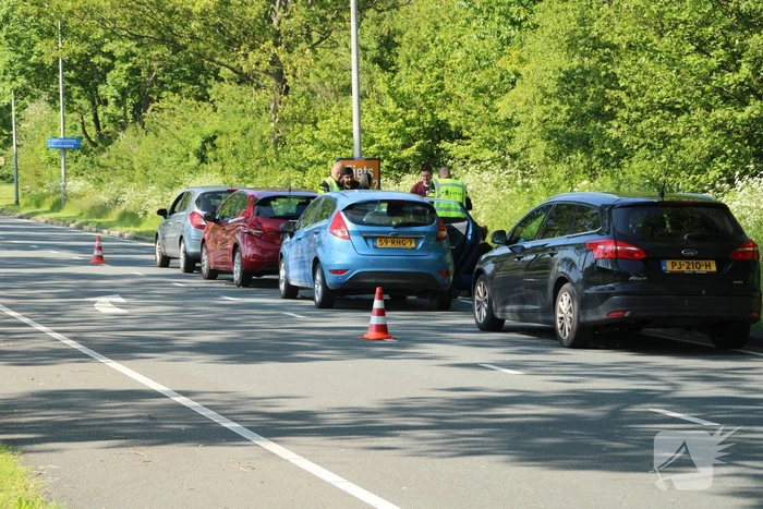 Kettingbotsing tussen vier auto's