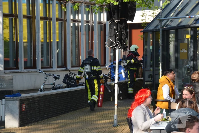 Brand in keuken van eetcafé