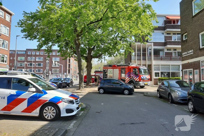 Brand in spoelkeuken van restaurant