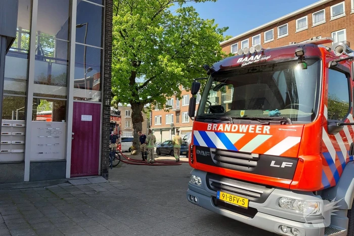 Brand in spoelkeuken van restaurant