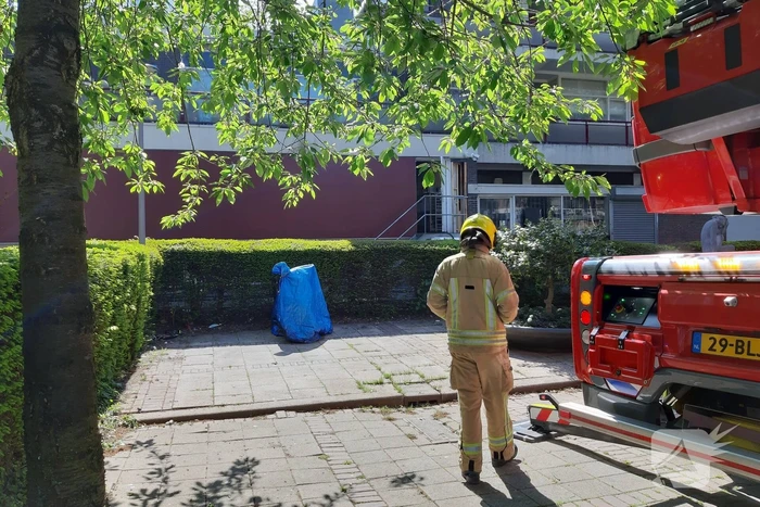 Brand in spoelkeuken van restaurant