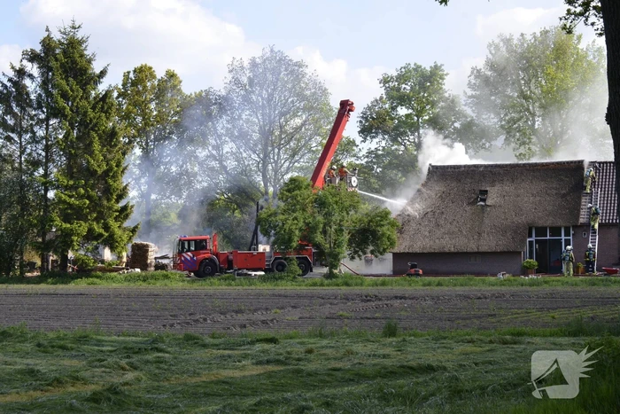 Grote brand in woonboerderij