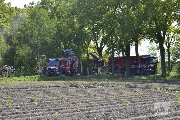 Grote brand in woonboerderij