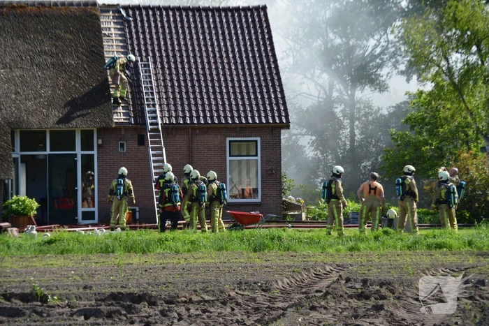 Grote brand in woonboerderij