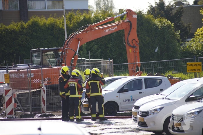 Gasleiding geraakt bij werkzaamheden