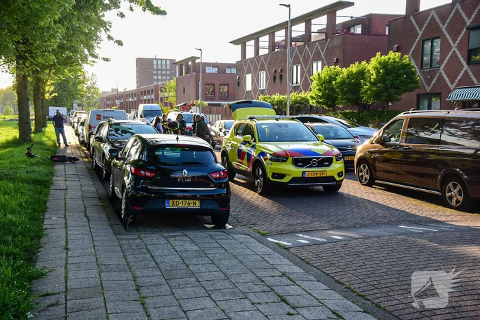 Persoon ten val met elektrische step