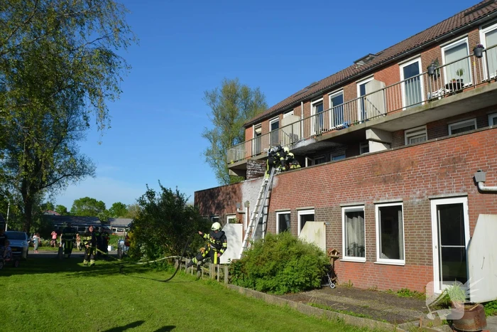 Veel schade na brand op balkon