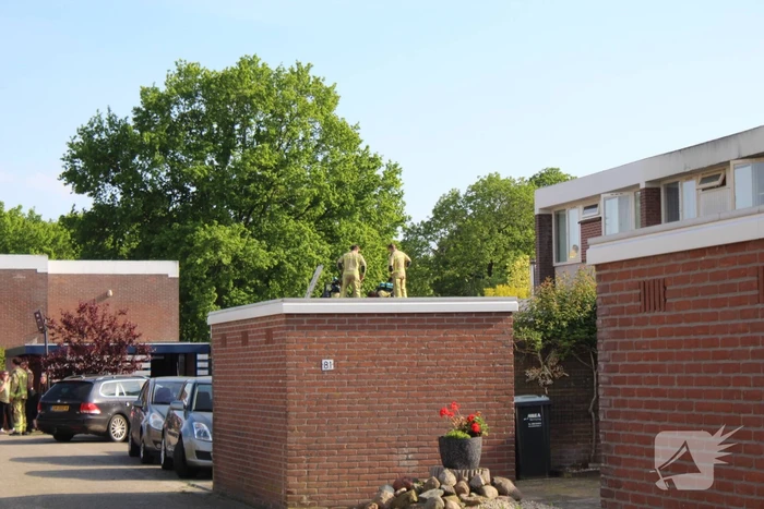 Brand op dak