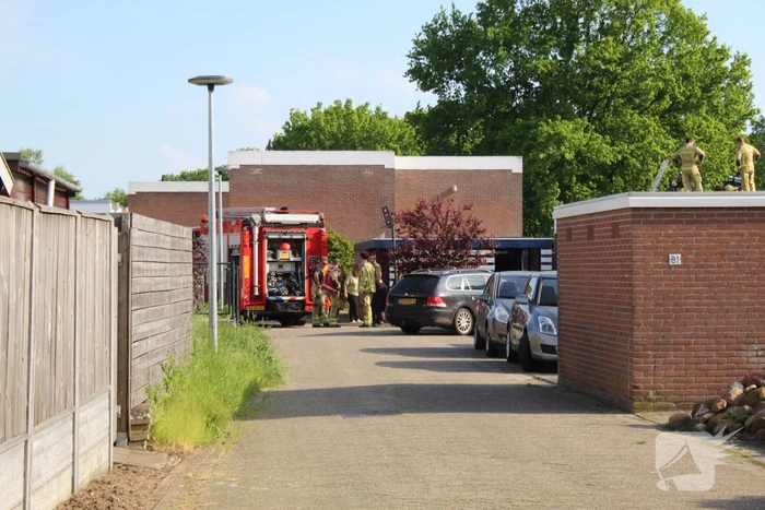 Brand op dak