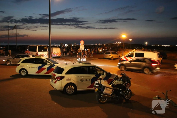 Grote politie inzet op het strand