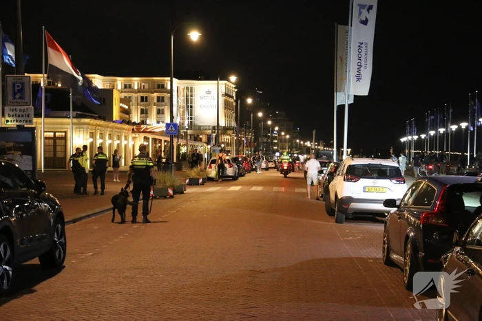 Grote politie inzet op het strand