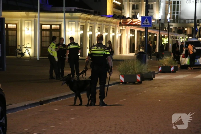 Grote politie inzet op het strand
