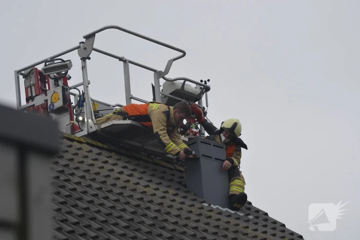 Vogel vast in ventilatiekanaal