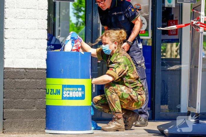 Plofkraak geldautomaat, EOD doet onderzoek naar achtergebleven explosieven