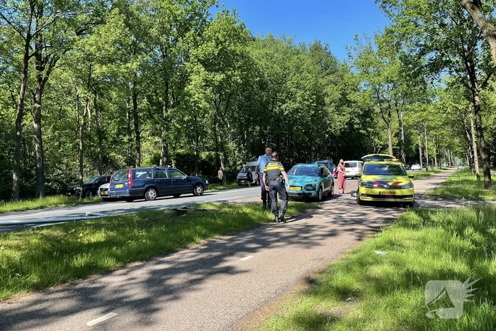 Personenauto belandt op boom