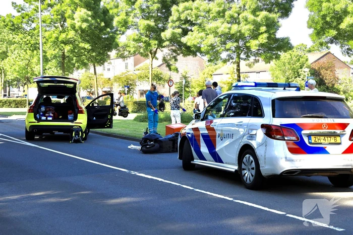 Maaltijd bezorger gaat onderuit