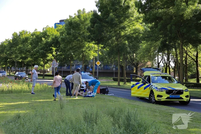Maaltijd bezorger gaat onderuit