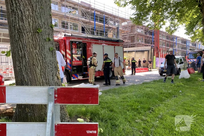 Keuken van flatwoning vat vlam