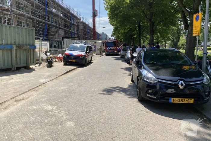 Keuken van flatwoning vat vlam