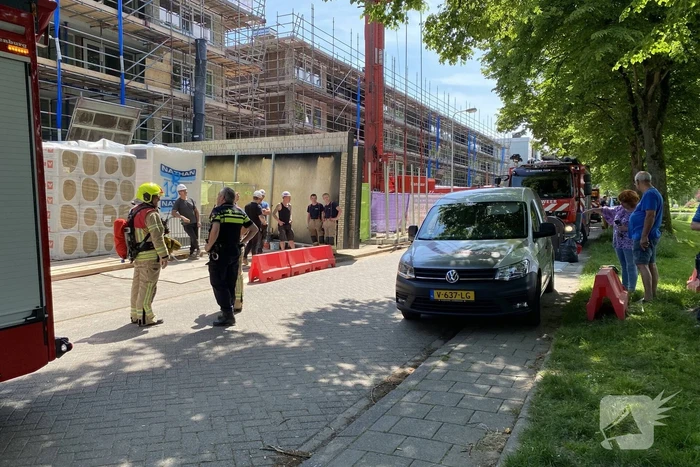 Keuken van flatwoning vat vlam