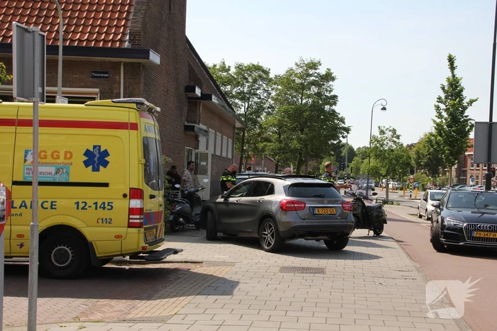 Scooterrijder gewond bij aanrijding