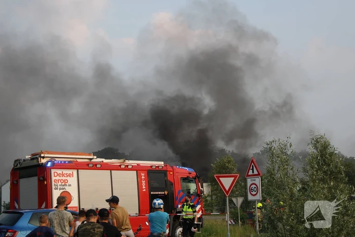 Uitslaande brand in loods waar drugsafval werd gevonden