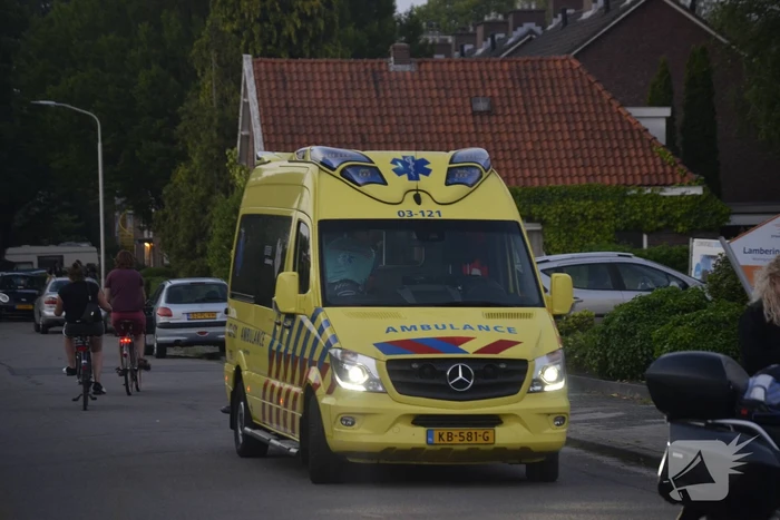 Persoon ten val met fiets