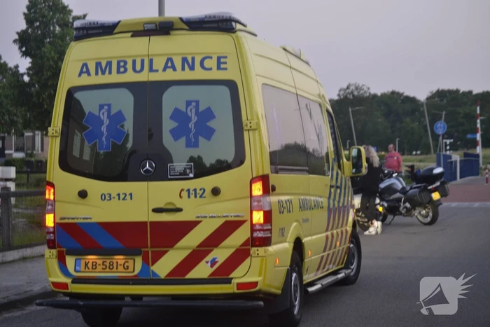 Persoon ten val met fiets