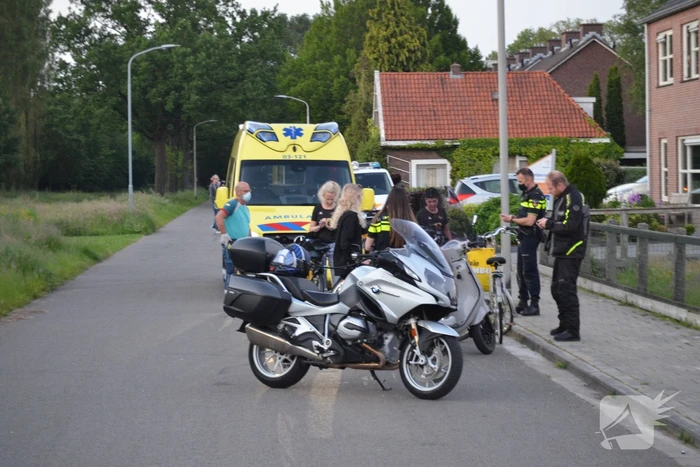 Persoon ten val met fiets