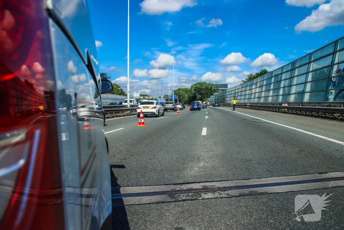 Flinke verkeersopstopping bij ongeval op rijksweg